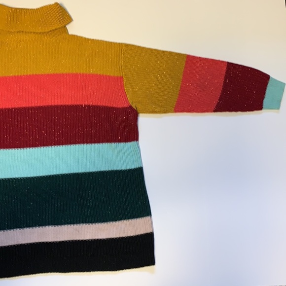 Anthropologie x FARM Rio de Janeiro Sparkly Striped Sweater - Women’s Size XL - Picture 7 of 12
